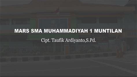 Mars Sma Muhammadiyah 1 Muntilan Youtube