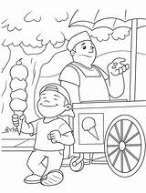 Ice Cream Vendor Coloring Crayola Print Pages Color sketch template