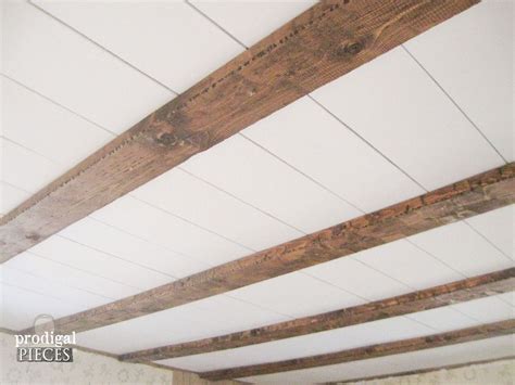 faux plafond sur poutre bois