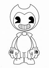Bendy Coloring Pages Ink Machine Print Printable Cute Size sketch template