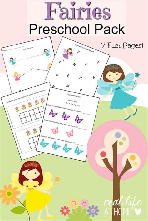 fairy printables  preschoolers  printable packet