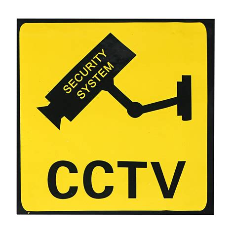 cctv surveillance camera sticker warning sign security system monitor decal sale banggoodcom