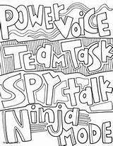 Coloring Spy Ninja Pages Levels Noise Mode Classroom Voice Talk Task Team Classroomdoodles Choose Board Talking sketch template