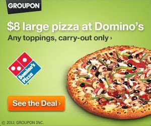 save    topping dominos pizza    groupon