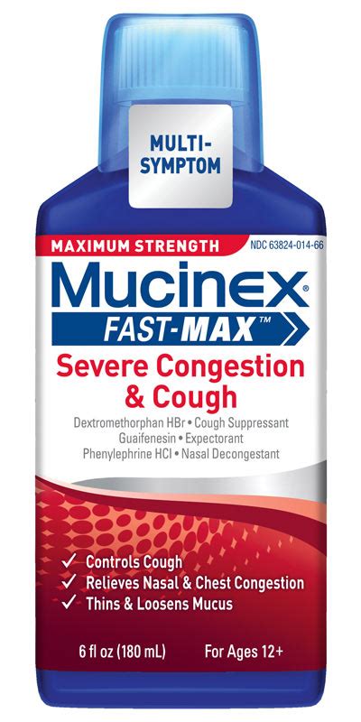 amazoncom mucinex fast max adult severe congestion  cough liquid  oz health personal care