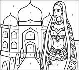 Coloring India Princess Pages Color Number Printable Princesses Printables Kids Easy Book Designlooter Games Drawings Coloritbynumbers 97kb 226px Related sketch template