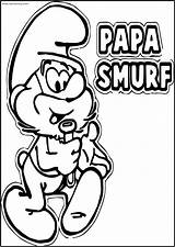 Papa Smurf Wecoloringpage sketch template
