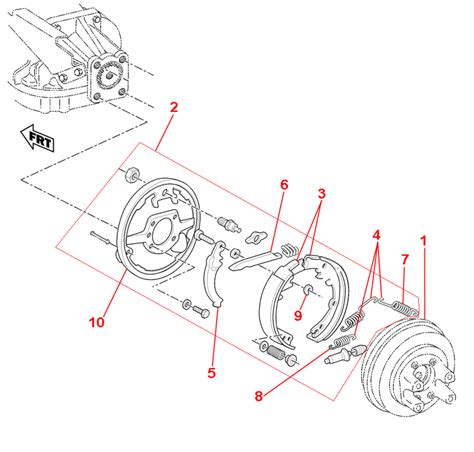 p chassis parts index parking brake assembly