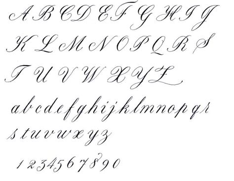 calligraphy alphabet cursive calligraphy alphabet