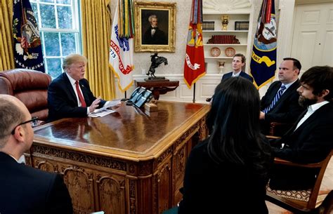 president trump meets twitter ceo  oval office