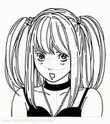Misa Note Death Coloring Amane Draw Manga 3d sketch template