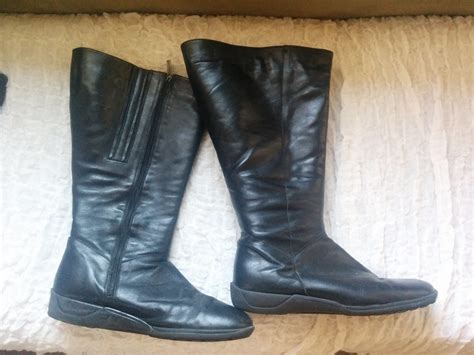 duo boots wide calf malmo black leather boots size   flickr