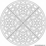 Coloring Waffle Mandala Pages sketch template
