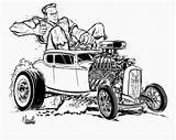 Rat Rod Coloring Car Pages Drawings Cars Cartoon Norwell Jeff Drawing Illustration Pencil Frankenstein Fink Classic Book Template Jalopyjournal sketch template