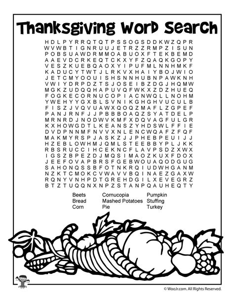 printable thanksgiving activity pages  coloring pages woo jr