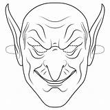 Goblin Mask Coloring Halloween Pages Green Printable Outline Masks Drawing Color Sheet Haunted Print Categories Christmas Onlinecoloringpages sketch template