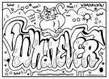 Graffiti Coloring Pages Words Getdrawings sketch template
