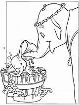 Dumbo Coloring Pages Disney Cartoon Elephant Characters Today sketch template