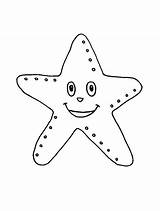 Starfish Coloring Laugh Color sketch template