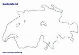 Switzerland Outline Map Maps Color Area Country Countryreports sketch template
