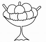 Ice Cream Coloring Pages Scoops Bowl Cup Color Clipart Cookie Comments Clip Colouring Coloringkidz sketch template