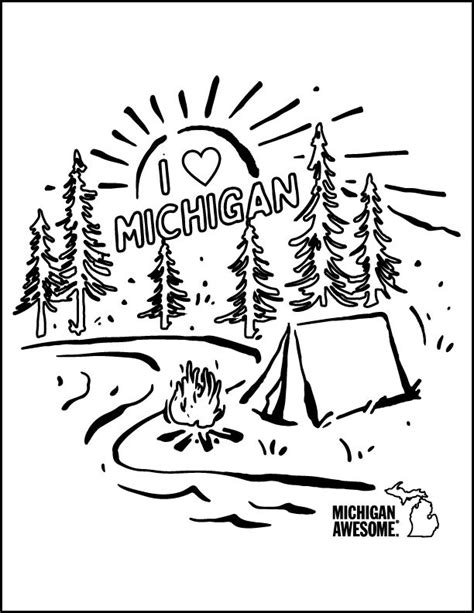 michigan coloring pages michigan awesome   coloring pages