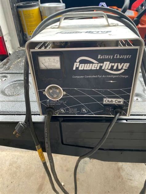 club car powerdrive   volt   amps battery charger golf cart  sale  ebay