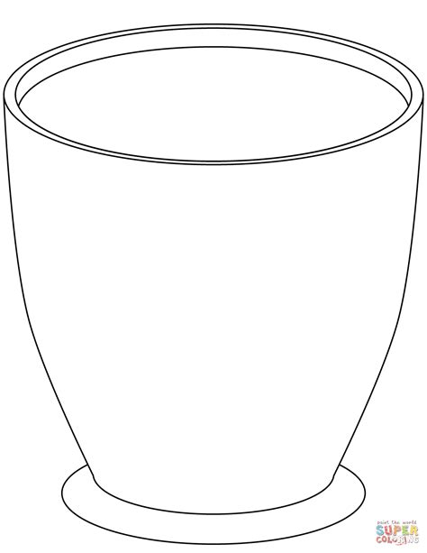 flower pot coloring pages learny kids