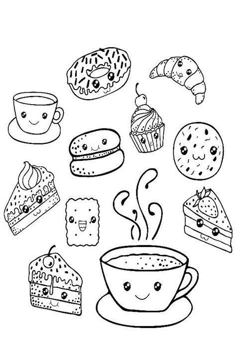 kawaii coloring pages food pretty great podcast diaporama