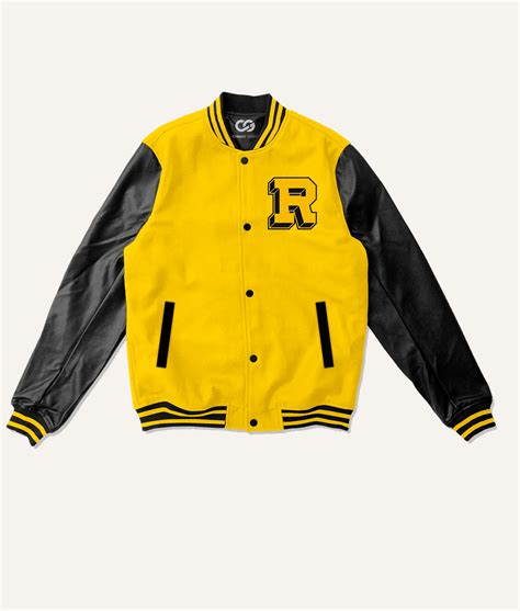 yellow black varsity letterman jacket  jackets