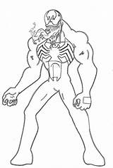 Venom Coloring Dibujos Malvorlage Spiderman Spider Raskrasil Malvorlagen Hambriento sketch template