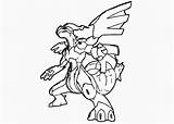 Pokemon Zekrom Coloring Pages Cartoon sketch template