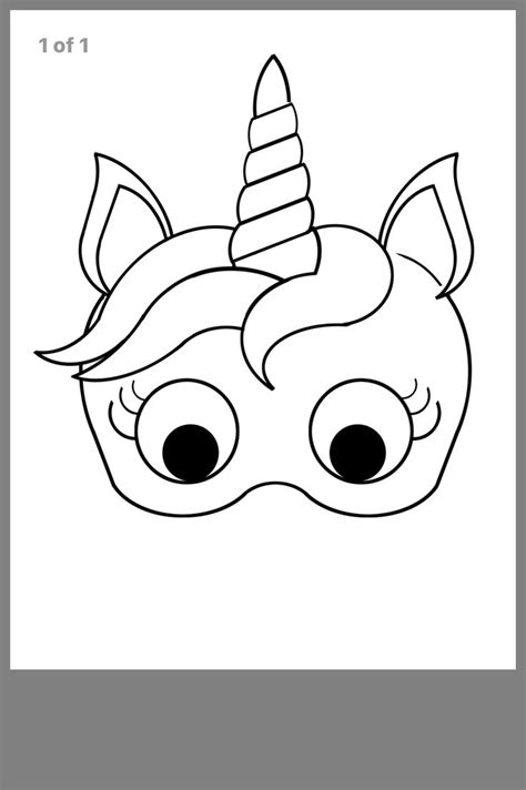 pin  donnalyn dauberman  unicorn party unicorn mask unicorn