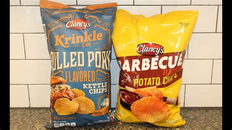 clancys aldi pulled pork kettle chips barbecue potato chips review youtube