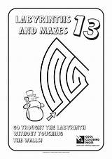 Coloring Pages Cool Maze Mazes Labyrinths Educational Kids sketch template