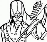 Creed Assassin Connor Coloriage Pages Kenway Personagem Videojuegos Tudodesenhos Colorare Assasin sketch template