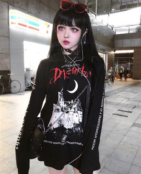 hermosa ropa gotica mujer moda oscura ropa kawaii