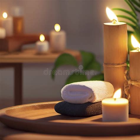 Spa Beauty Items On A Table Massage Stones Essential Oils Salt