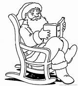Father Christmas Santa Clipart Sitting Colouring Claus Library Drawing Pages sketch template