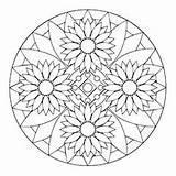 Sunflower Coloring Mandala Pages Drawing Template Printable Adults Beautiful Girl Color Flower Little Getdrawings Getcolorings Print sketch template