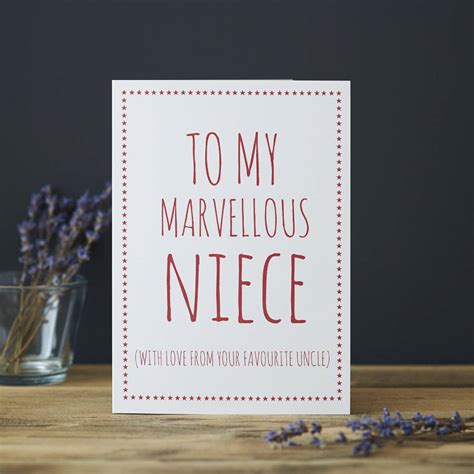 niece favourite uncle or auntie card by sweet william designs
