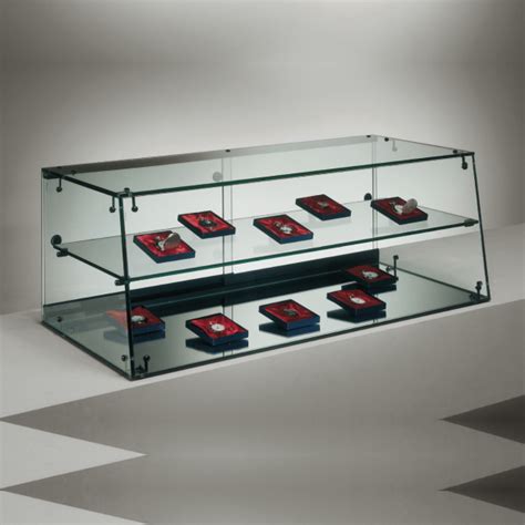 S6 Pl Base Nova Frameless Glass Cabinet With Illuminated Canopy