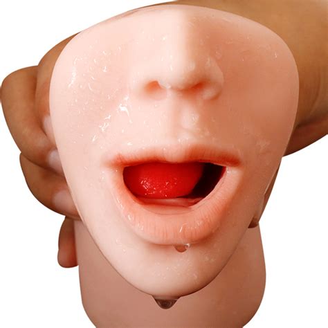 Realistic Blowjob Oral Tongue Lick Penis Men Masturbator