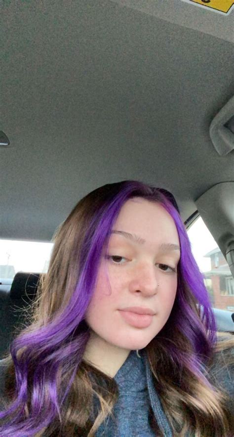 purple front pieces   purple hair streaks front hair styles