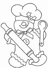Coloring Gingerbread Pages Man Chef Christmas Drawing Colouring Ipad Sheets Cookie Kitchen Clipart Line Color Printable Girls Adult Kids Boy sketch template