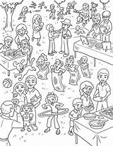 Family Reunion Coloring Pages Picnic Drawing Families Color Printable Wallpaper Primary Template Templates Print Getdrawings Getcolorings Sketch sketch template