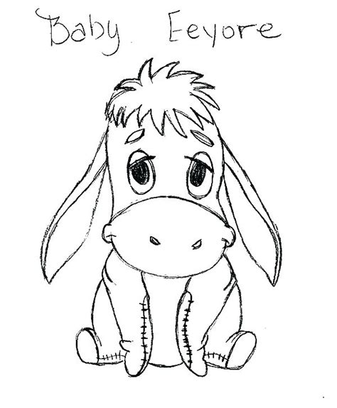 eeyore baby coloring coloring pages
