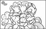 Mane Ausmalbilder Ausmalbild Sheets Drucken Shout Hop Hugging Hasbro Equestria Lindos Abraços sketch template
