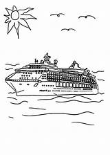 Cruise Ship Coloring Pages Holiday Netart sketch template