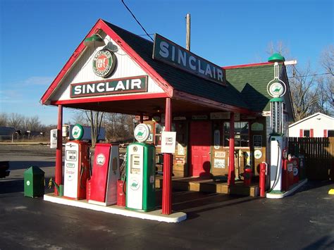 vintage sinclair gas station  photo  flickriver